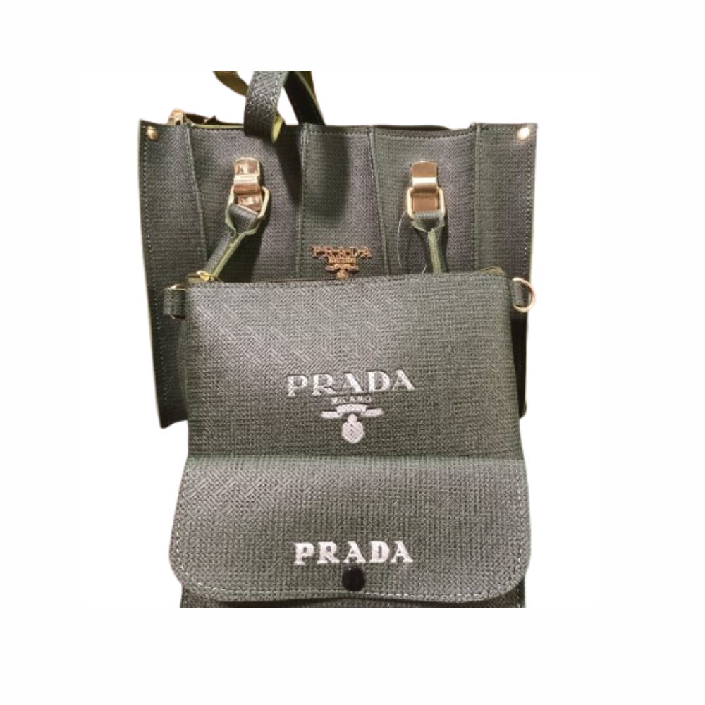 Prada Saffiano Leather Handbag Set (3-Piece)