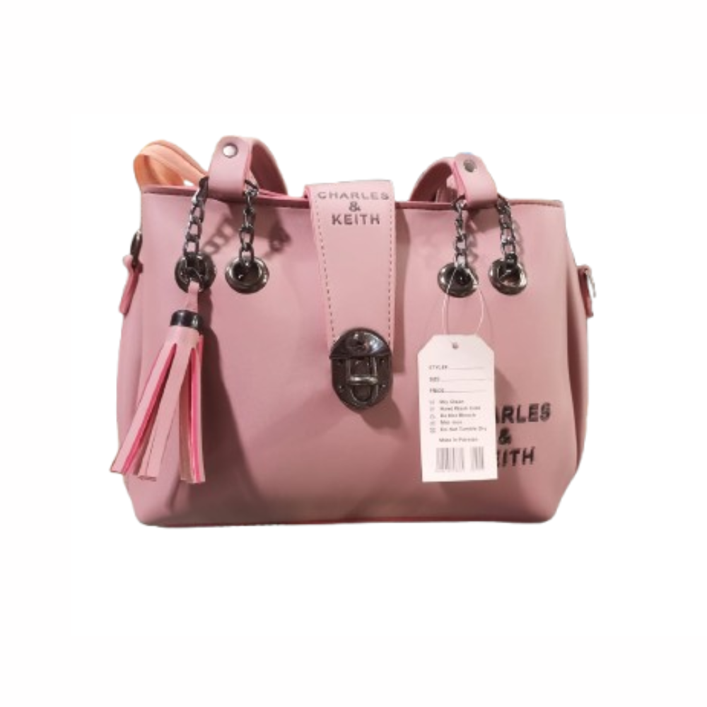 Charles Keith Pink Tassel Handbag