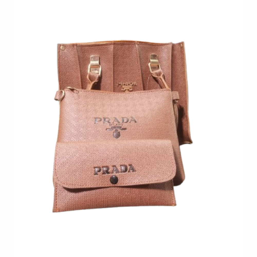 Prada Saffiano Leather Handbag Set (3-Piece)